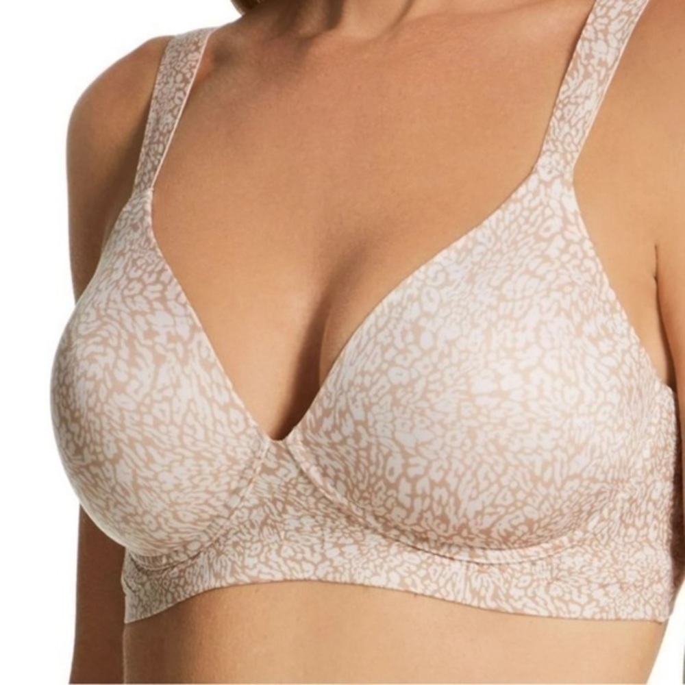 New Women's Bali Ultimate Wire Free Support Bra (Warm Brown Animal )